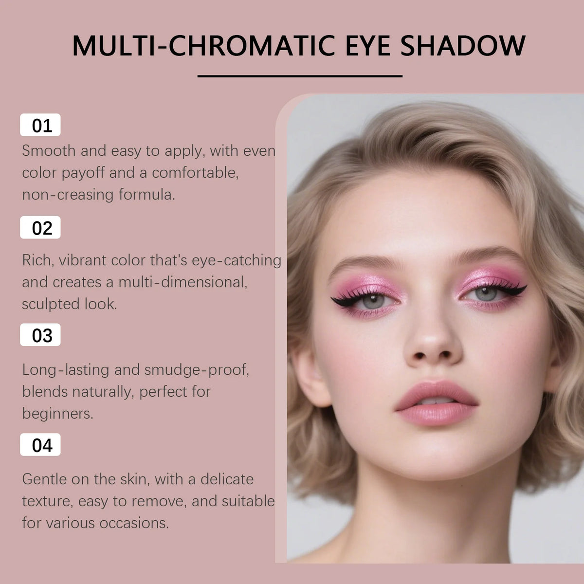 Zephoco 4-Color Eyeshadow Palette – Shimmer Matte Glitter Eyeshadow Palette SWANS