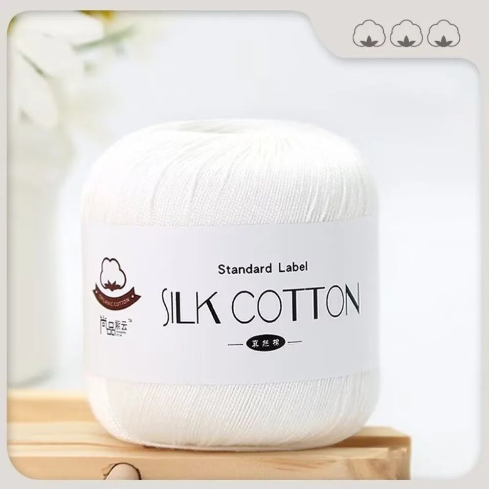 Milk Cotton Silk Yarn 50g – Soft DIY Crochet & Knitting Yarn