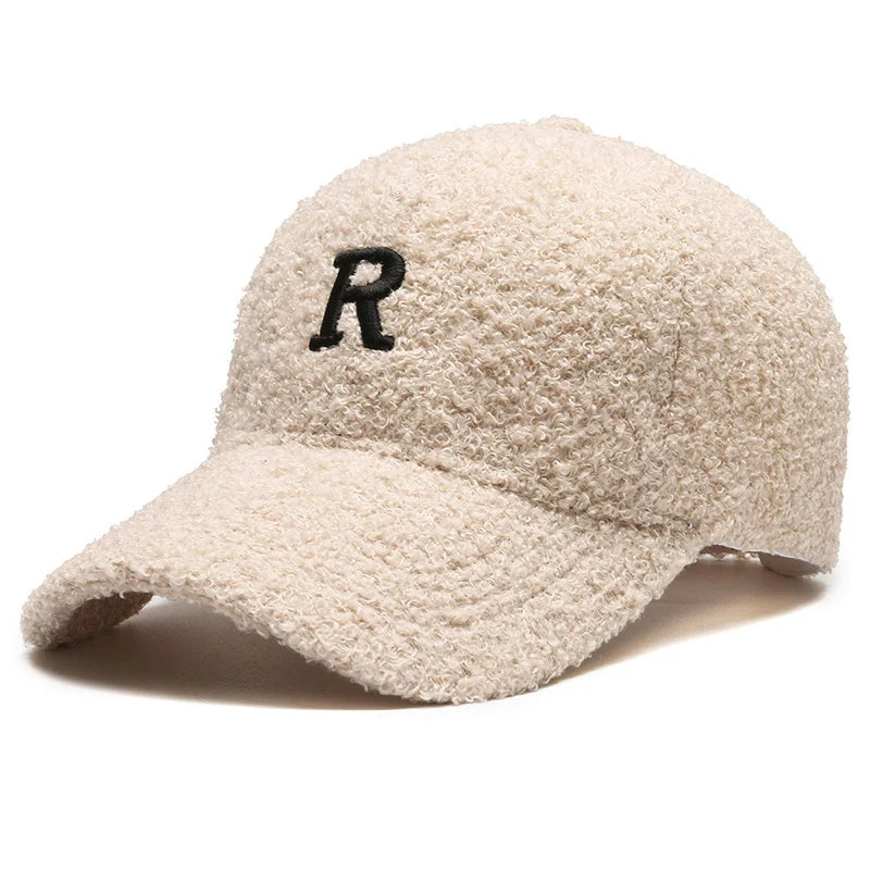 Women's Winter Plush Fleece Baseball Cap – Unisex Duck Bill Hat Fleece Baseball Cap SWANS Style 3 Adjustable