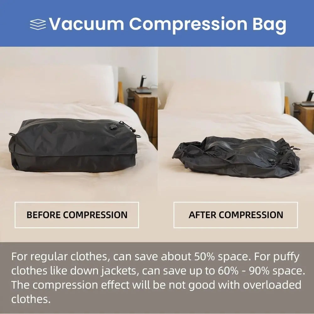 Vacuum Compression Bags for Travel – Waterproof Space Saver Vacuum Storage Bag SWANS