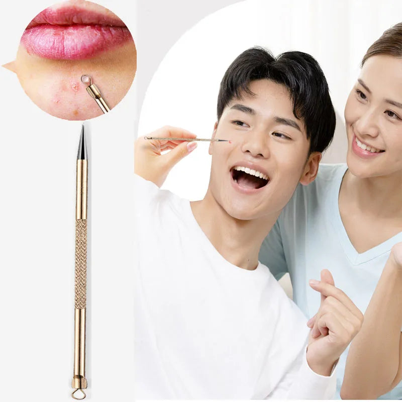 Stainless Steel Double-Headed Blackhead Extractor Tool Skin Extractor Tool SWANS