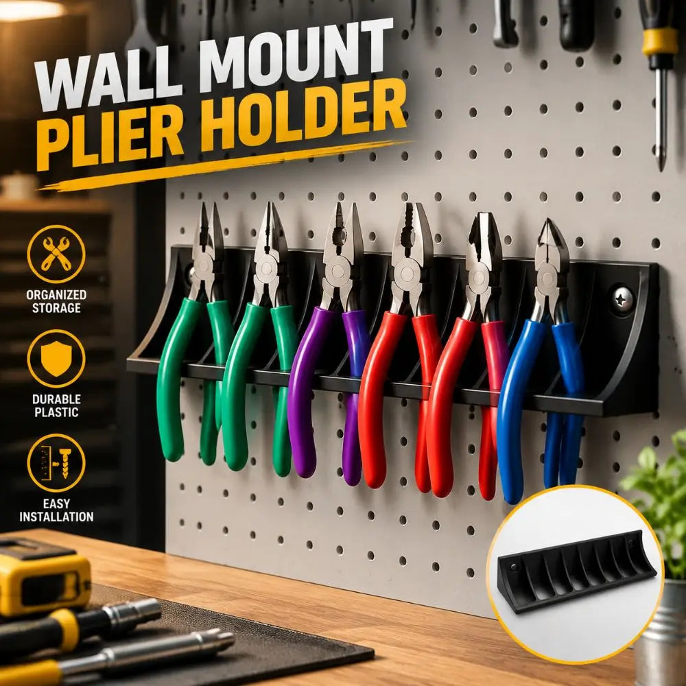 Wall Mount Plier Holder – No-Drill Slip-Resistant Tool Rack Wall Tool Rack SWANS