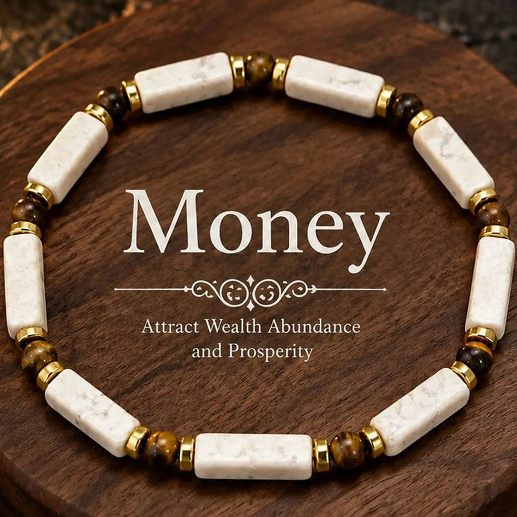 Yellow Crystal Natural Stone Stretch Bracelet | Minimalist Natural Stone Bracelet SWANS Style 1