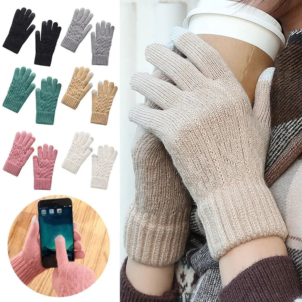 SWANS Unisex Knitted Winter Gloves – Windproof Touchscreen Winter Knitted Gloves SWANS