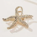 Starfish Hair Claw Clip – Gold & Silver Metal Hair Grip Hair Claw Clip SWANS gold small 7cm