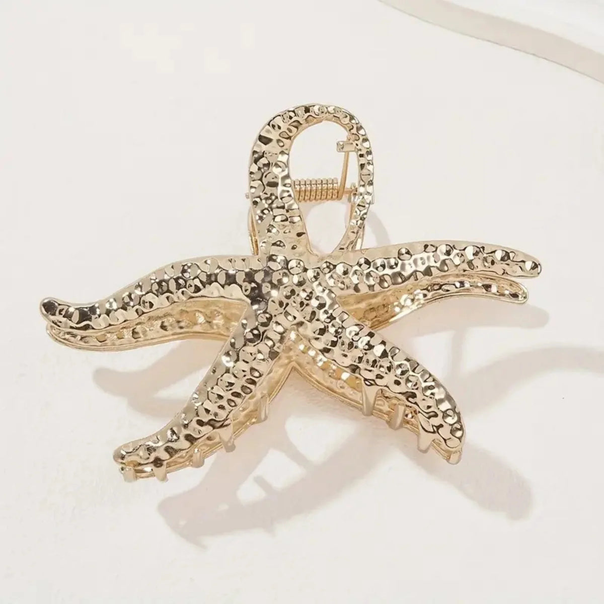 Starfish Hair Claw Clip – Gold & Silver Metal Hair Grip Hair Claw Clip SWANS gold small 7cm