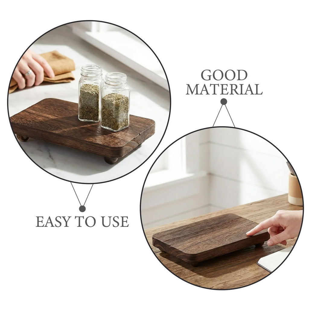 3-Piece Wood Display Riser Stand Set – Kitchen & Bathroom Décor Wood Display Riser SWANS