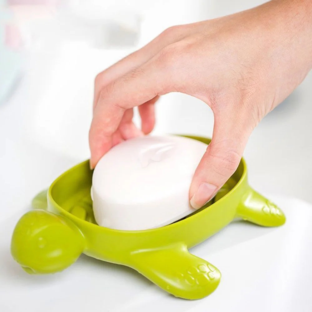 SWANS Turtle Soap Dish Draining Holder – 1/2/3 Pack Soap Dish Holder SWANS