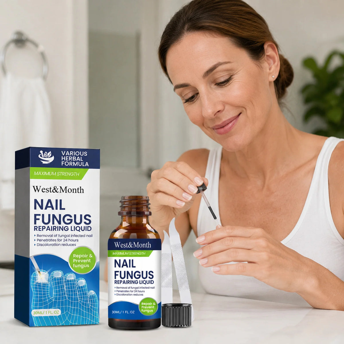 Herbal Nail Repair Liquid – Strengthens & Restores Nails Nail Treatment Liquid SWANS