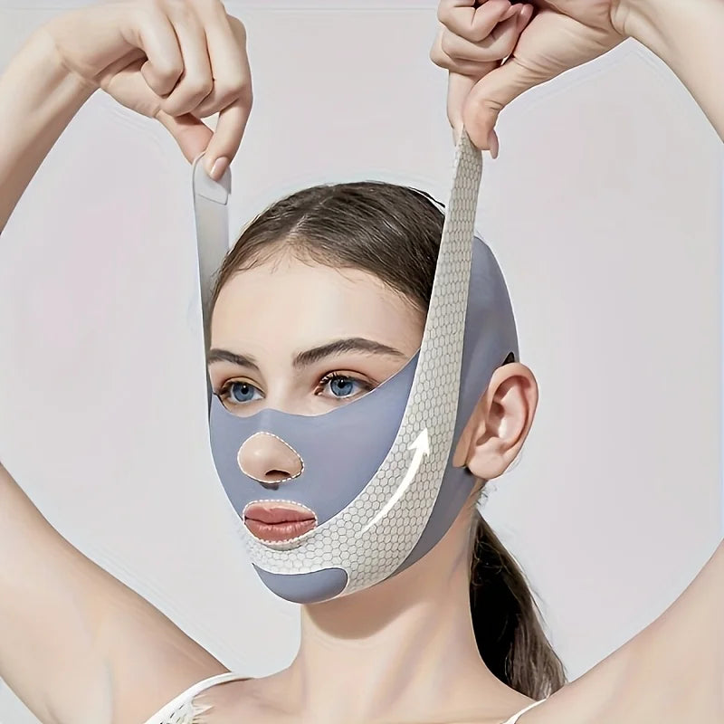 SWANS V-Shape Face Lifting Sleep Band – Jawline Contour Wrap Facial Contouring Wrap SWANS