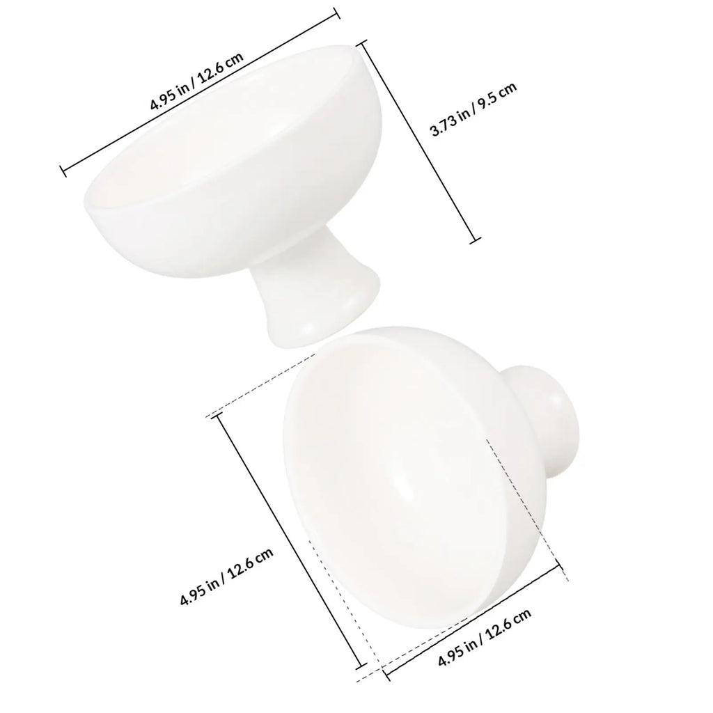 Ceramic Tall Pedestal Footed Bowl – Dessert & Fruit Serving Ceramic Pedestal Bowl SWANS