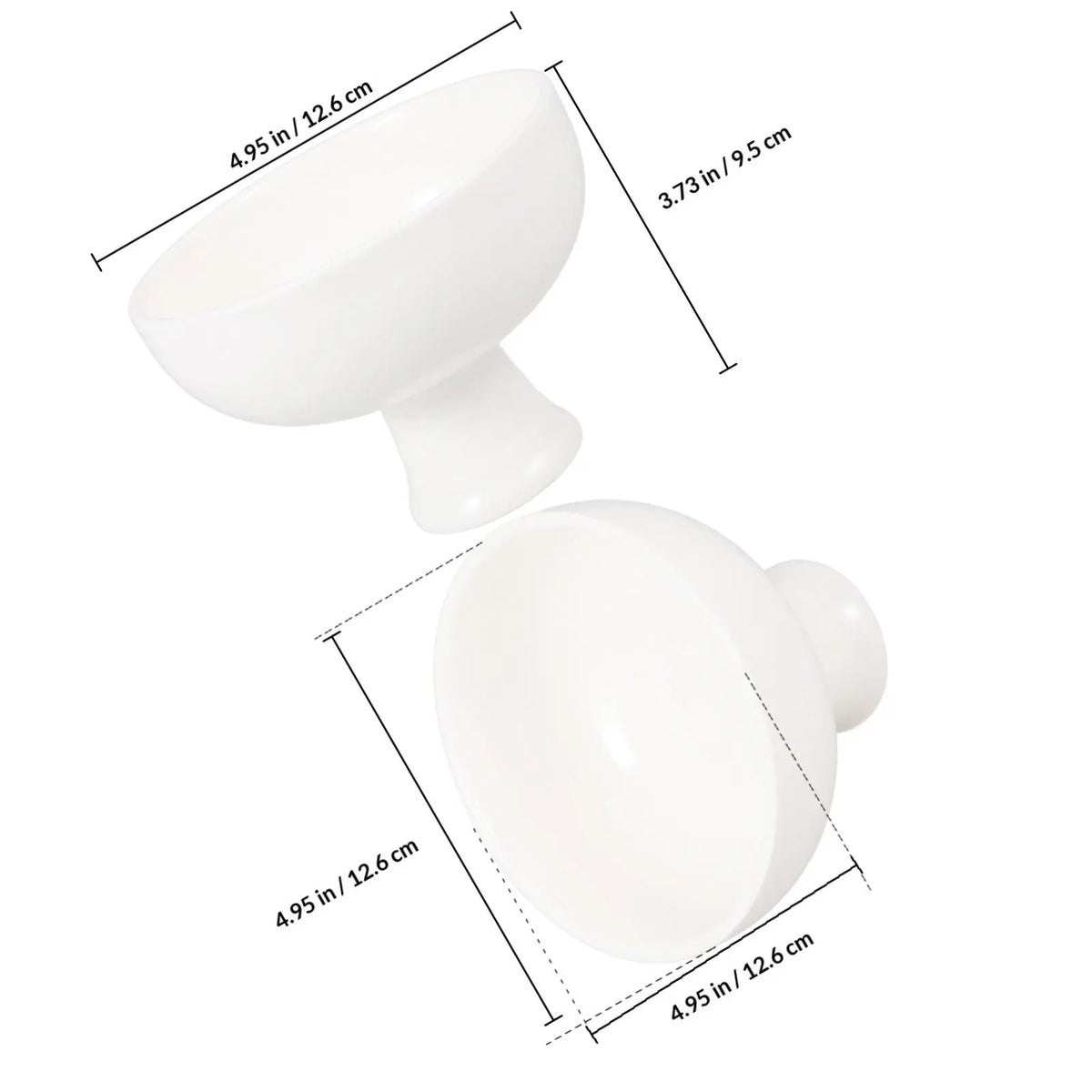 Ceramic Tall Pedestal Footed Bowl – Dessert & Fruit Serving Ceramic Pedestal Bowl SWANS