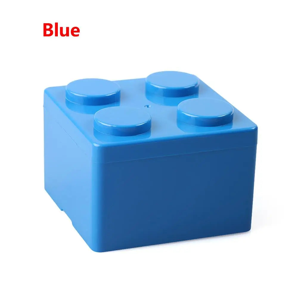 Stackable Building Block Desktop Organizer – Plastic Storage Box Desktop Storage Organizer SWANS blue-S-