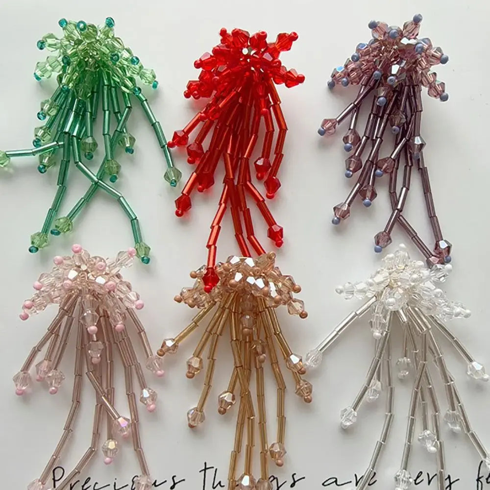 3D Crystal Beaded Flower Patches – DIY Shoe Charms & Crafts Beaded Craft Patch SWANS