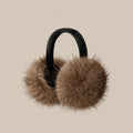 Faux Fur Foldable Winter Earmuffs – Unisex Plush Ear Warmer Winter Earmuffs SWANS Coffee