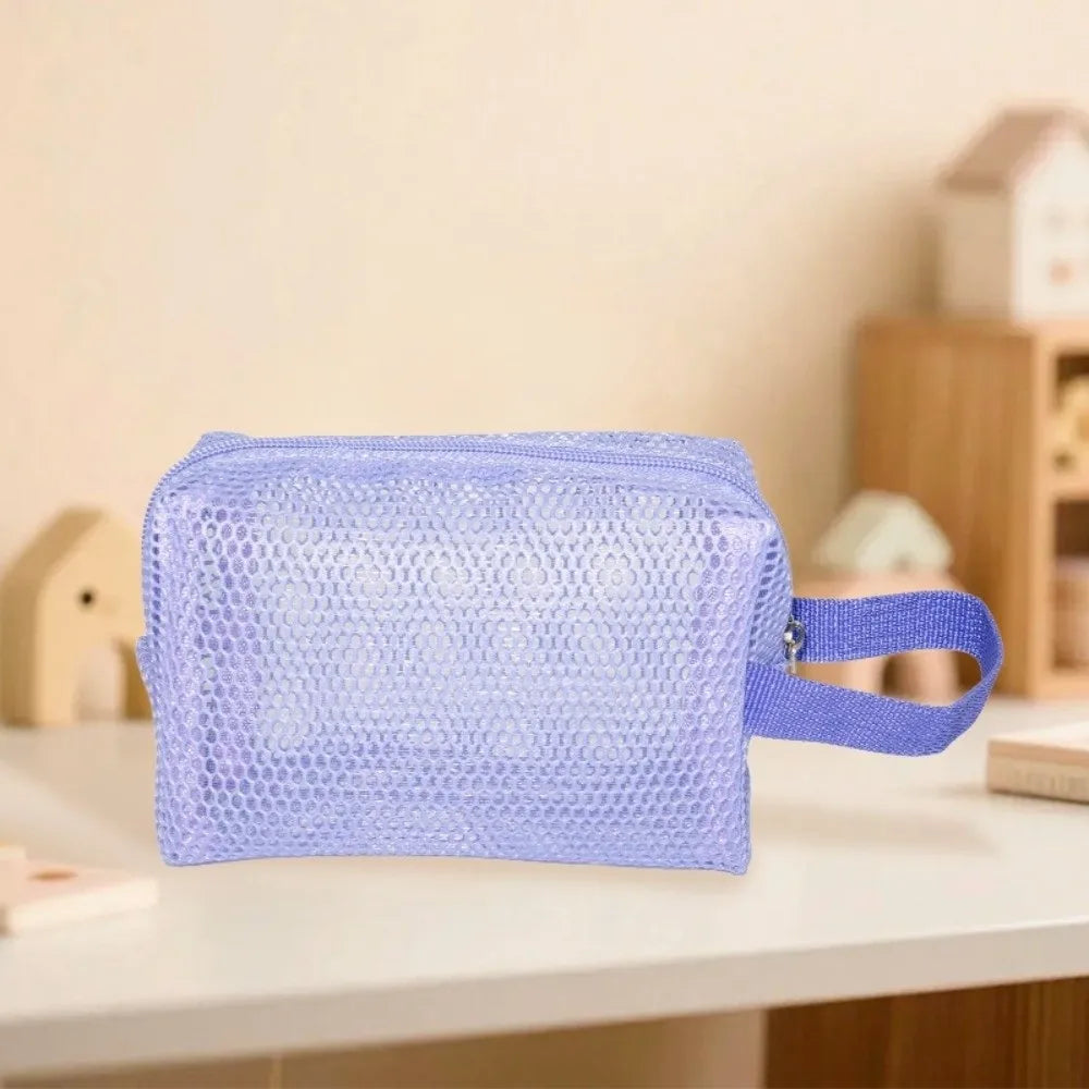 SWANS Mesh Makeup Bag – Large Capacity Travel Cosmetic Organizer Cosmetic Storage Bag SWANS