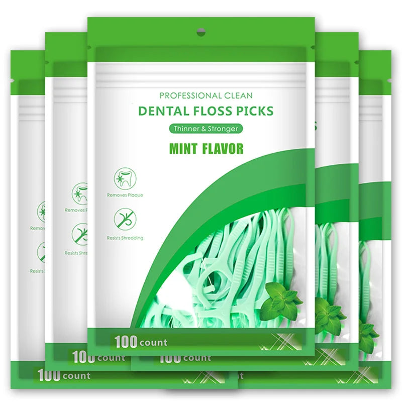 SWANS Mint Dental Floss Picks 50–600 Pack | Fresh Clean Dental Floss Picks SWANS