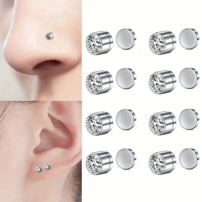 Magnetic Punk Nose Studs – No Piercing Required | 1-4 Pairs Magnetic Nose Studs SWANS