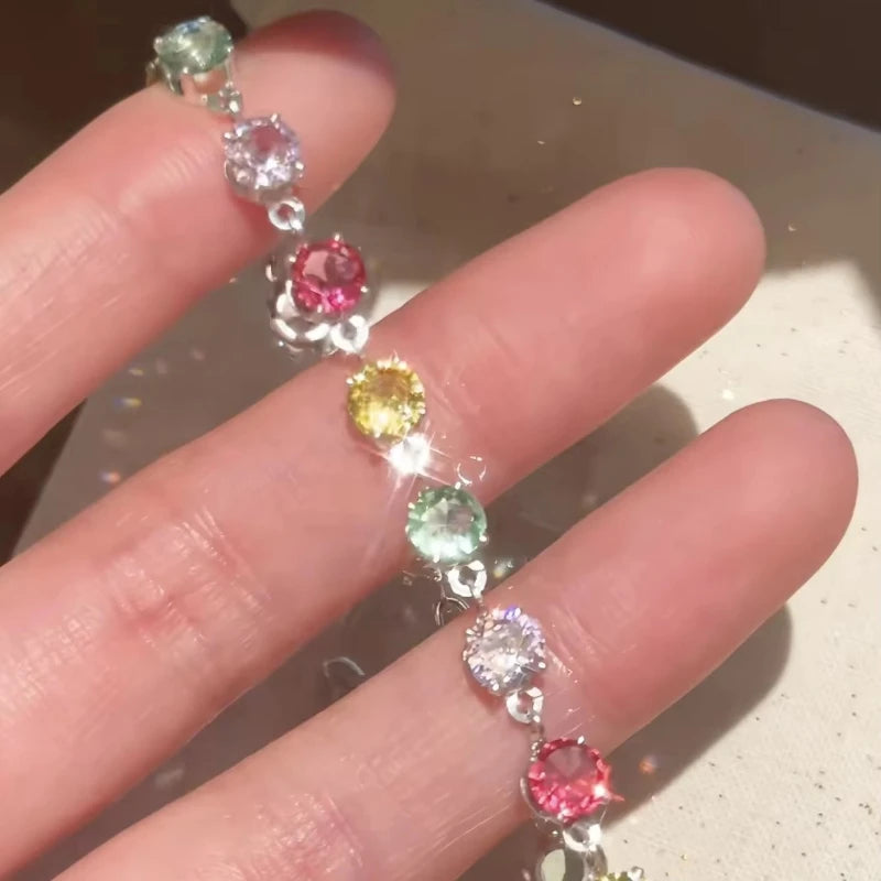 Sparkling Crystal Zircon Chain Bracelet for Women | Party Gift Crystal Chain Bracelet SWANS