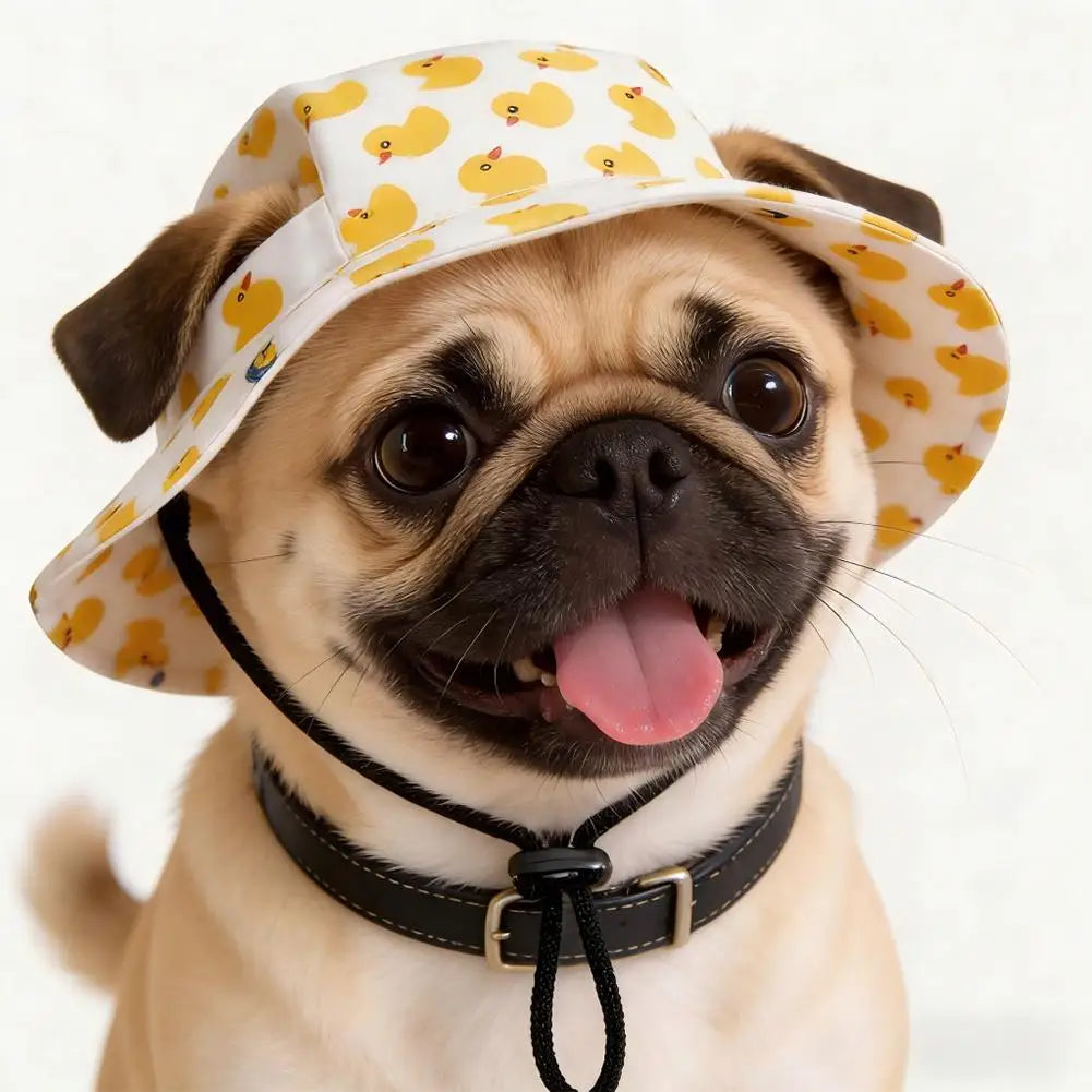 Adjustable Print Dog Hat for Small & Medium Dogs | Pet Cap Dog Hat SWANS