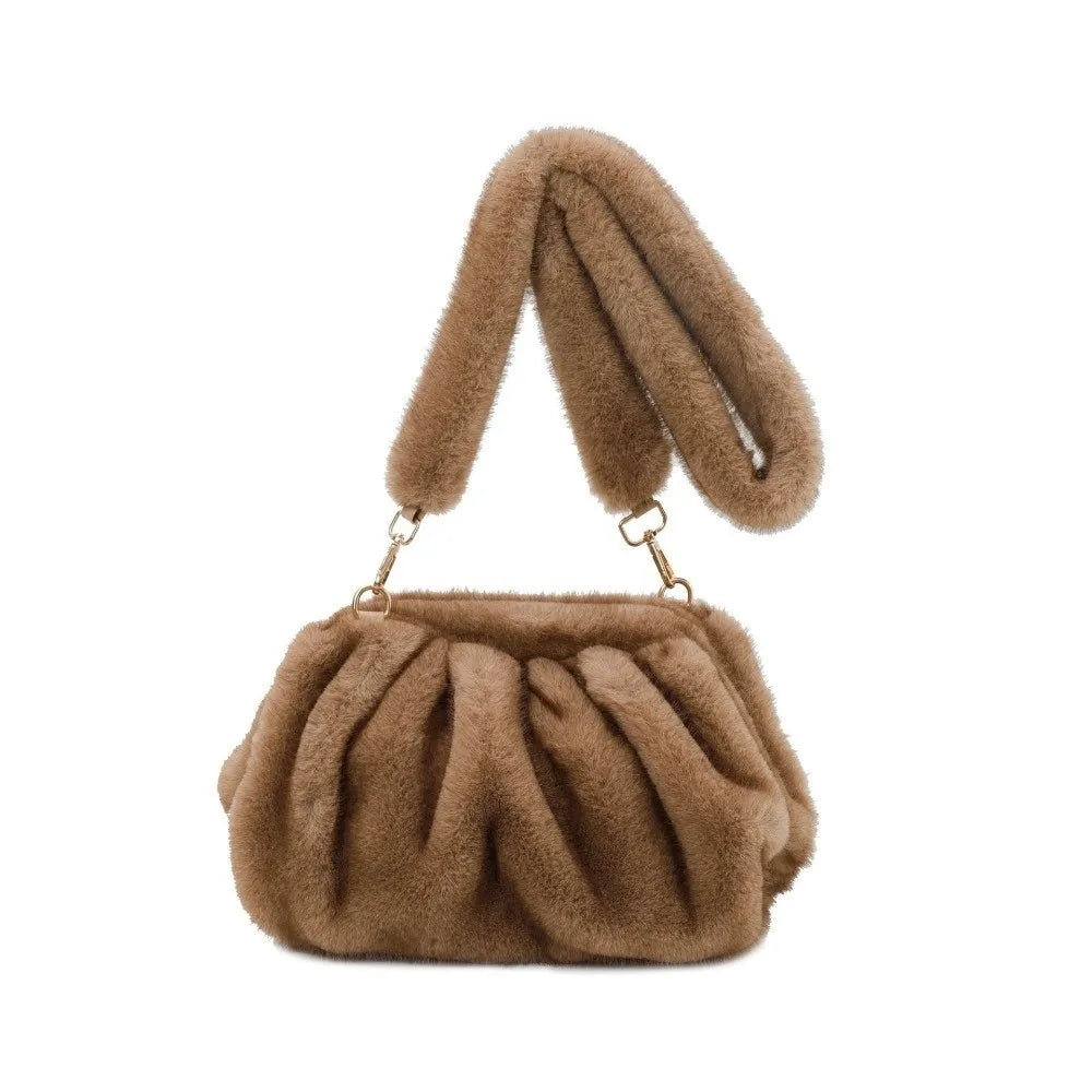 Large Capacity Faux Fur Crossbody Shoulder Bag – Women Crossbody Shoulder Bag SWANS