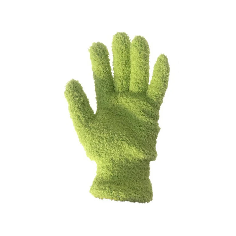 Microfiber Dusting Glove – Stretchable Cleaning Mitt for Car & Home Microfiber Cleaning Glove SWANS Green 1PC