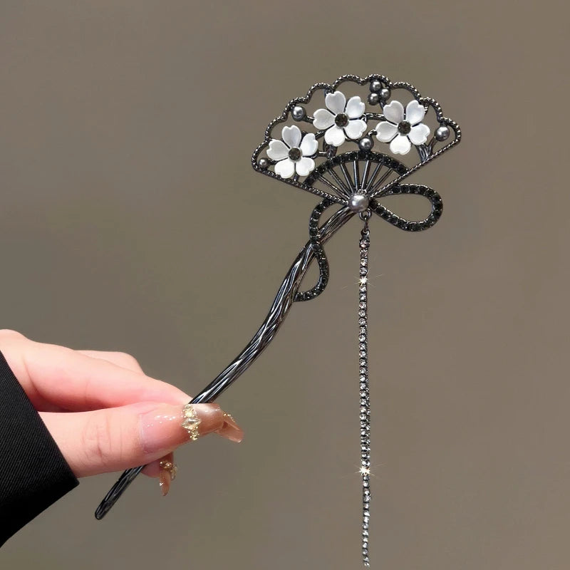Chinese Tassel Hairpin – Hanfu Cheongsam Hair Stick Hair Stick Hairpin SWANS