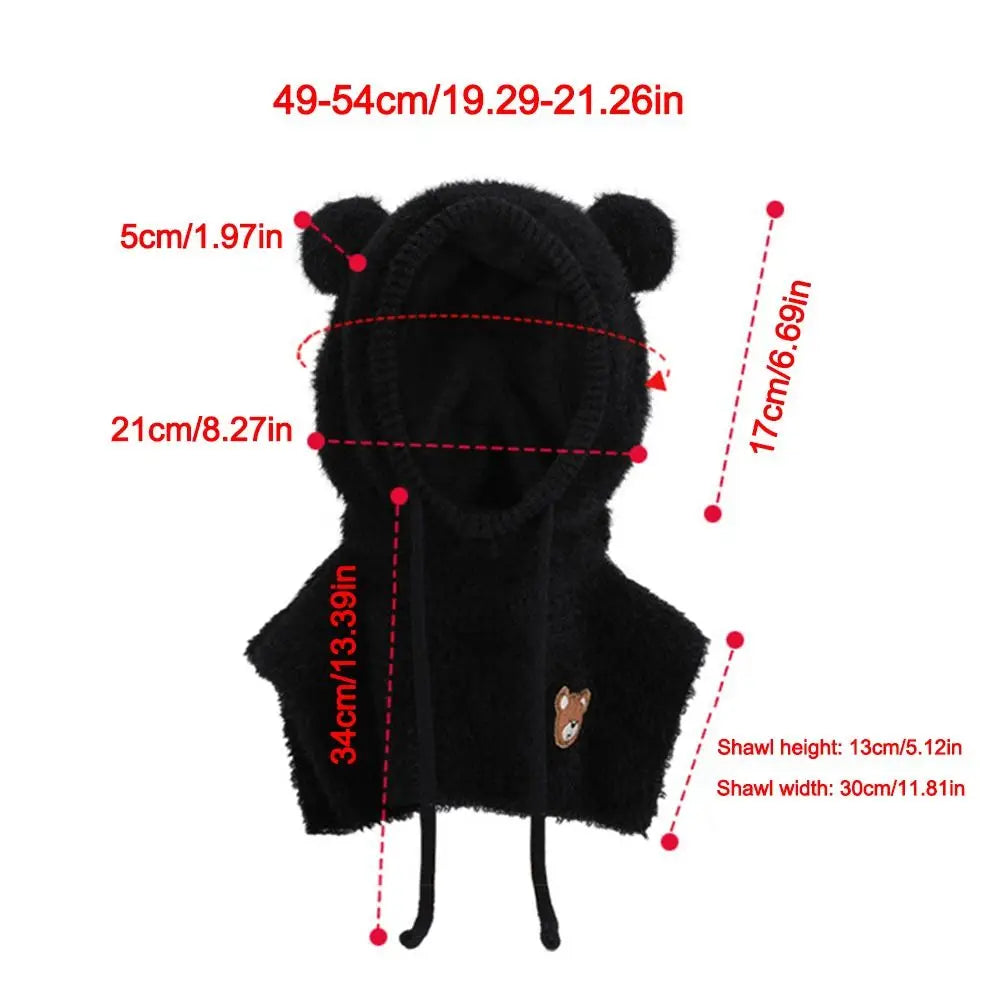 Kids Knitted Balaclava Hat Windproof Ear Protection Ages 4-6 Kids Balaclava Hat SWANS