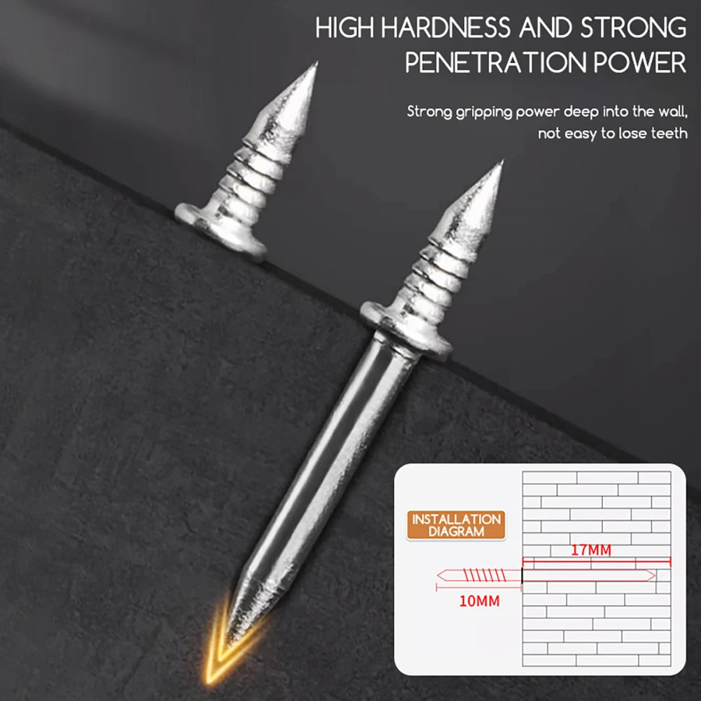 100-Pack Double-Head Invisible Skirting Nails – Seamless Trim Skirting Board Nails SWANS