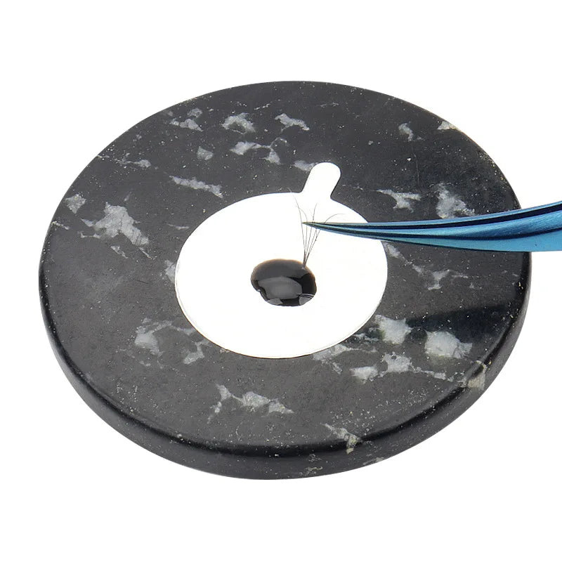 Round Jade Stone Glue Pallet for Eyelash Extension Adhesive Lash Glue Pallet SWANS