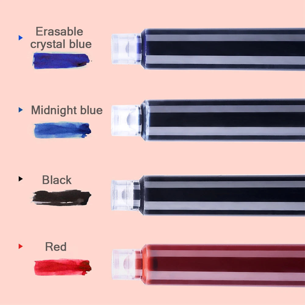 50-Pack Fountain Pen Ink Cartridges – Erasable Black & Blue Pen Ink Cartridges SWANS