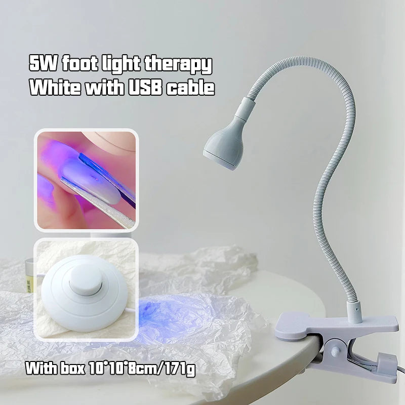 YOVIP Foot Pedal LED Nail Dryer – Clip Style Nail Art Lamp LED Nail Dryer SWANS White