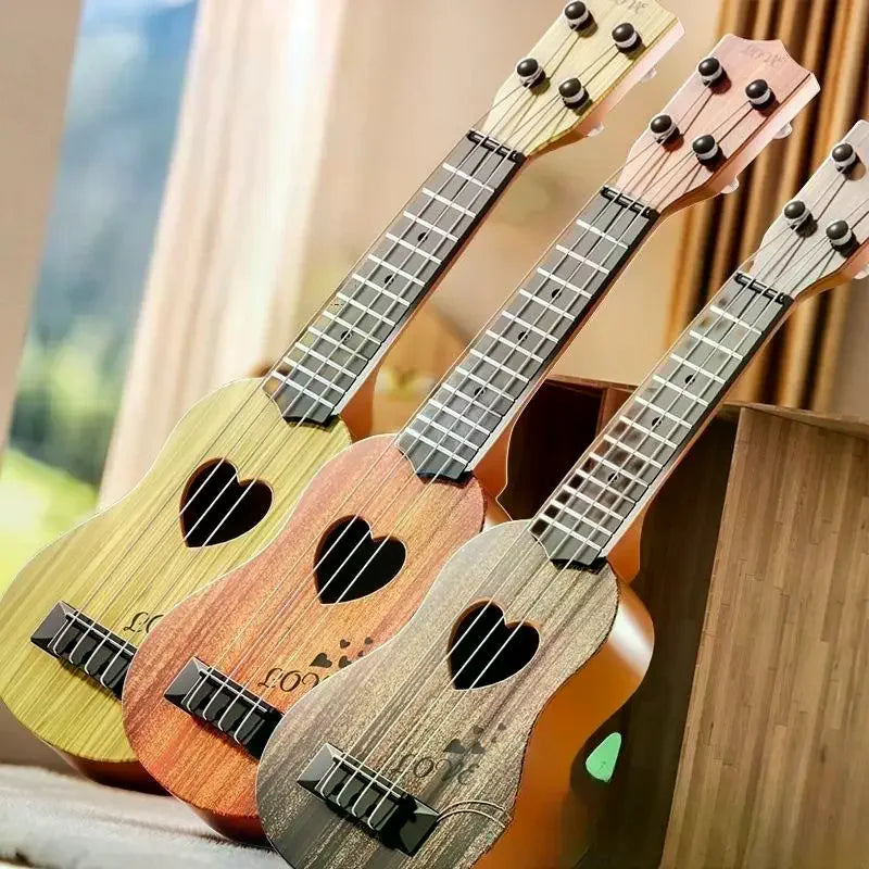 Kids 4-String Wooden Guitar Toy – Educational Music Gift Kids Music Toy SWANS