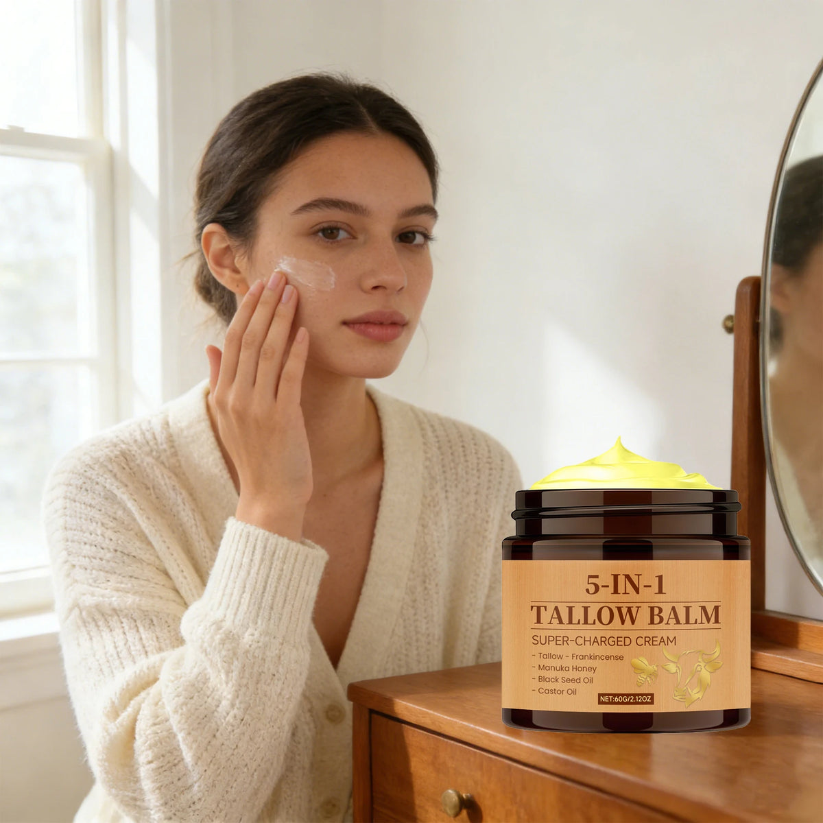 Whipped Tallow & Honey Balm – 5-in-1 Face & Body Moisturizer Skin Balm Moisturizer SWANS