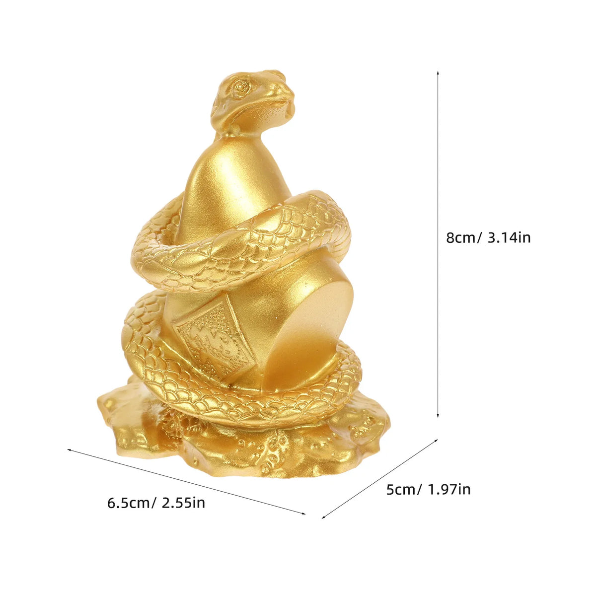 Resin Snake Statue – Chinese Zodiac Vivid Figurine Décor Resin Figurine SWANS