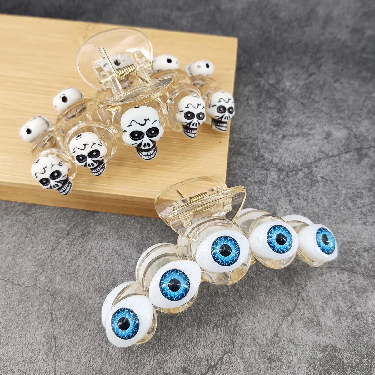 Vintage Evil Eye Hair Claw Clips – Turkish Blue Jaw Barrettes Hair Claw Clip SWANS