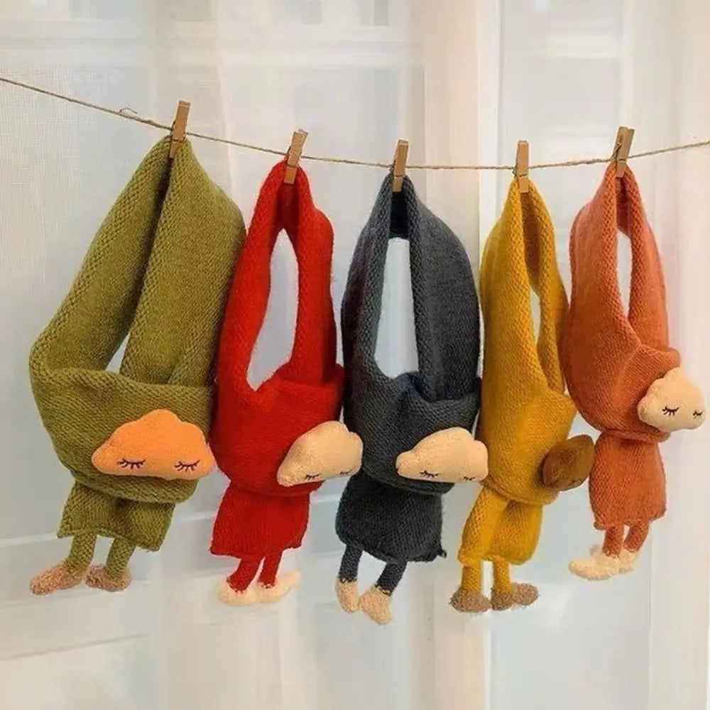 Korean Knit Baby Scarf – Cartoon Cloud Toddler Neck Wrap Baby Knit Scarf SWANS