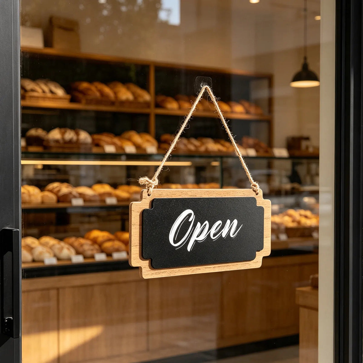 Double-Sided Wood Open Closed Hanging Sign for Business Business Hanging Sign SWANS