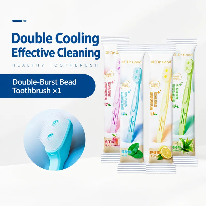 10-Pack Disposable Travel Toothbrush with Toothpaste & Scraper Disposable Travel Toothbrush SWANS