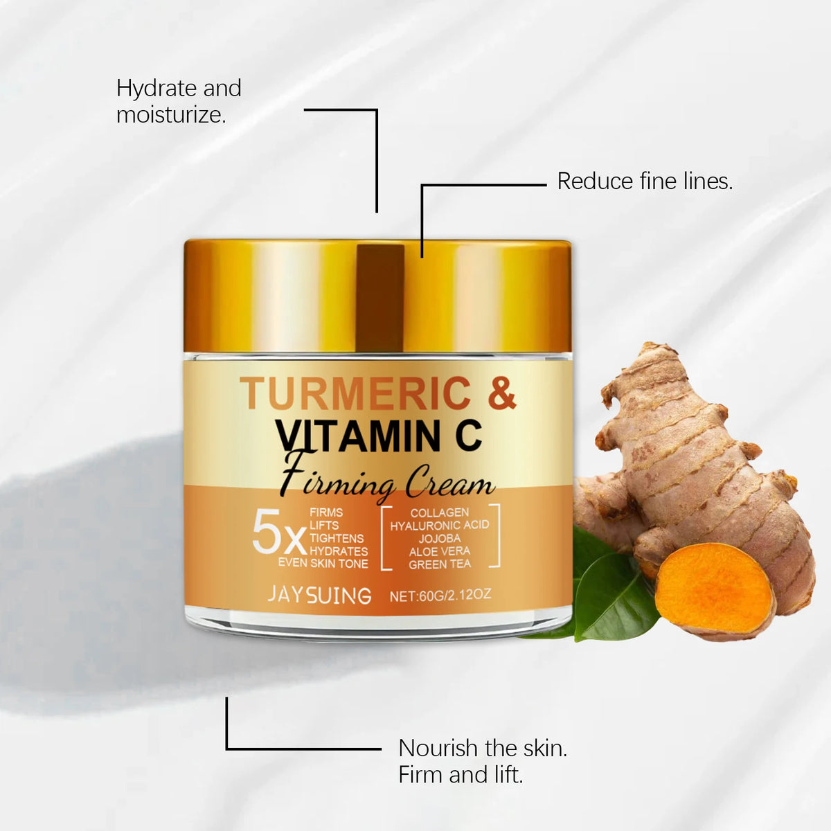 Jaysuing Turmeric Vitamin C Face Cream – Brightening & Firming Brightening Face Cream SWANS