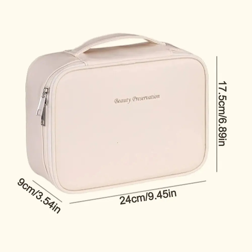 Double Layer Waterproof Makeup Bag – Large Capacity Organizer Cosmetic Organizer Bag SWANS