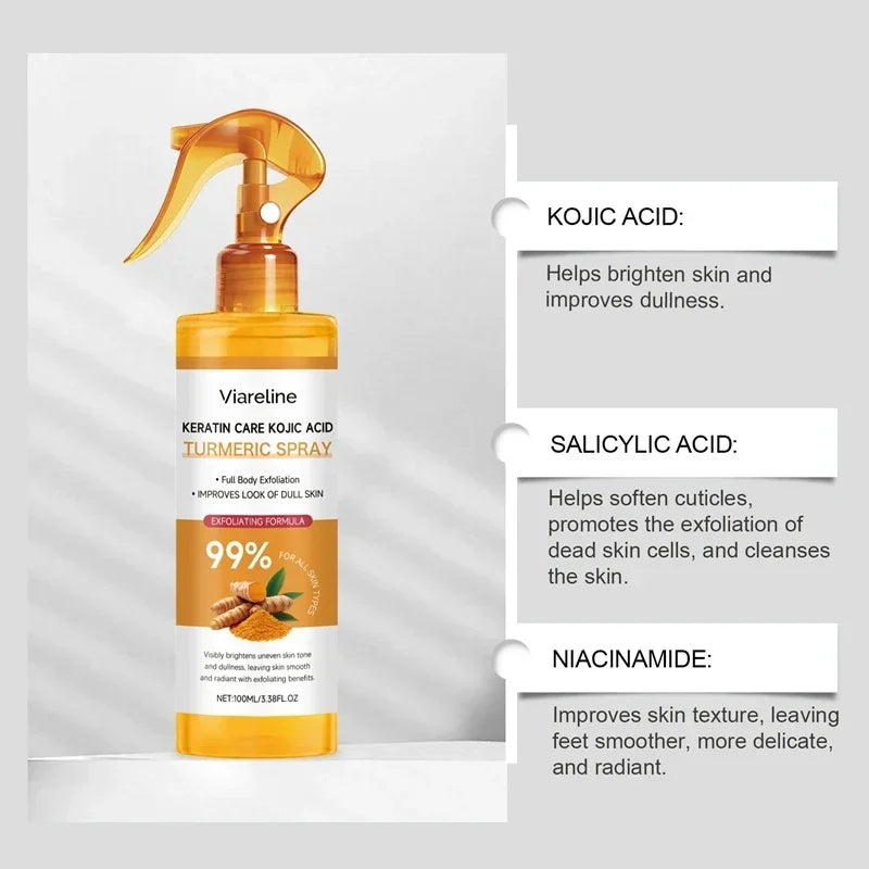 Turmeric Kojic Acid Exfoliating Body Spray | Brightening Mist Exfoliating Body Spray SWANS