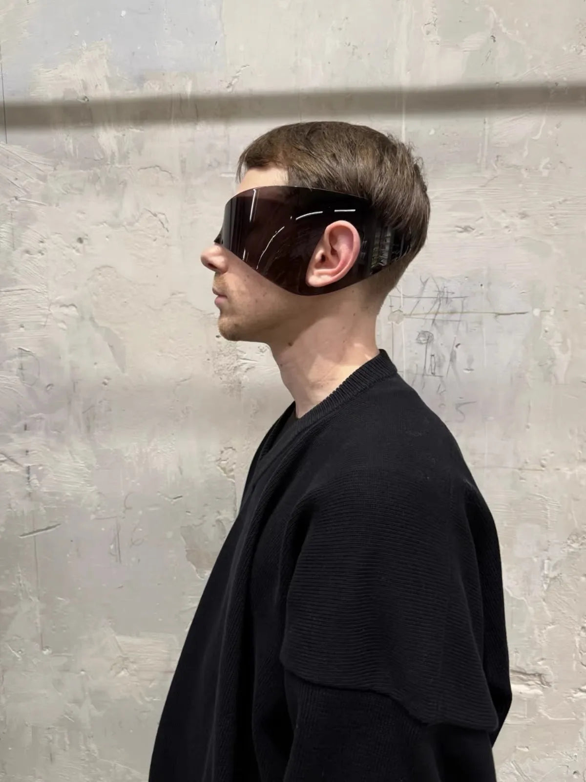 Y2K Oversized Rimless Cyberpunk Sunglasses – Unisex Goggle Cyberpunk Sunglasses SWANS