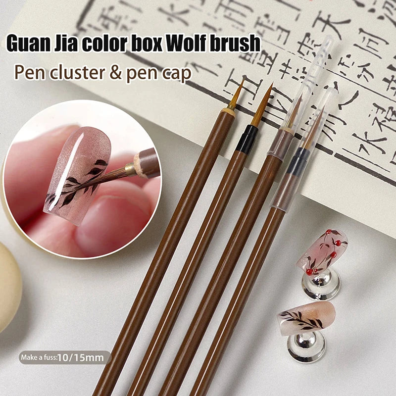 Wolf Hair Nail Art Brush – Bamboo Watercolor & Calligraphy Pen Nail Art Brush SWANS