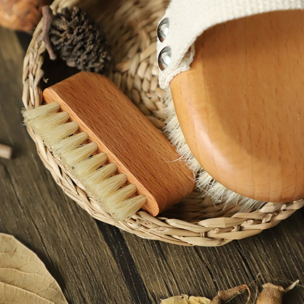 SWANS Wood Nail Cleaning Brush – Mini Multi-Purpose Dust Brush Nail Cleaning Brush SWANS