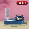 SWANS Double Pet Bowl – Auto Water Feeder for Cats & Dogs Double Pet Bowl SWANS BLUE