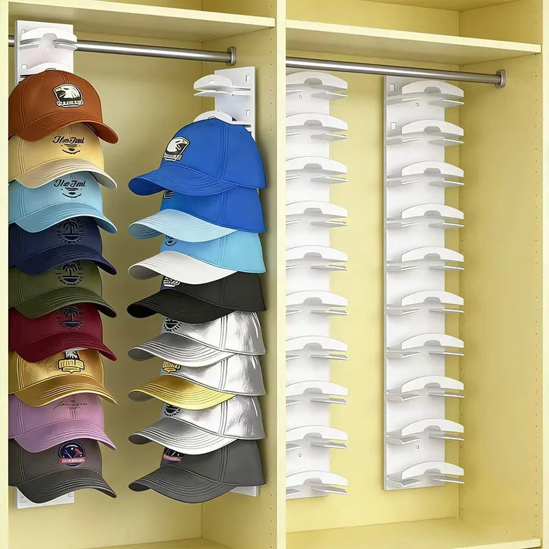 Wall Mounted Hat Rack – Holds 18 Caps | Multi-Layer Shelf Wall Hat Rack SWANS