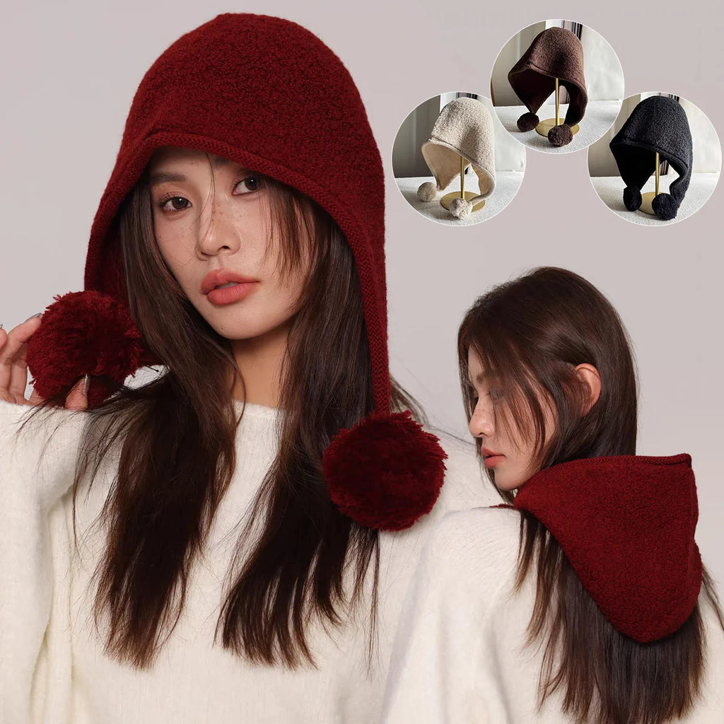 Women's Winter Pompom Balaclava Knit Beanie Hat Winter Beanie Hat SWANS