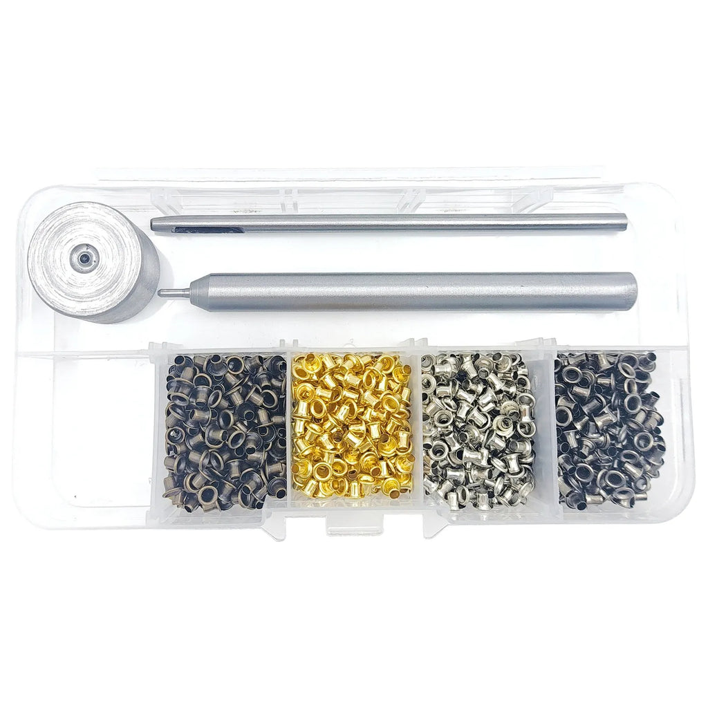 Mini Brass Grommet Eyelets Kit 2mm – 800 Sets + Setting Tools Grommet Eyelet Kit SWANS