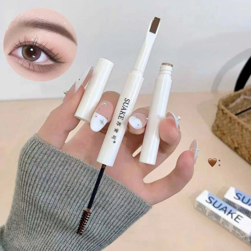 2-in-1 Eyebrow Pencil & Tint Mascara – Waterproof Feathery Brows Eyebrow Pen SWANS